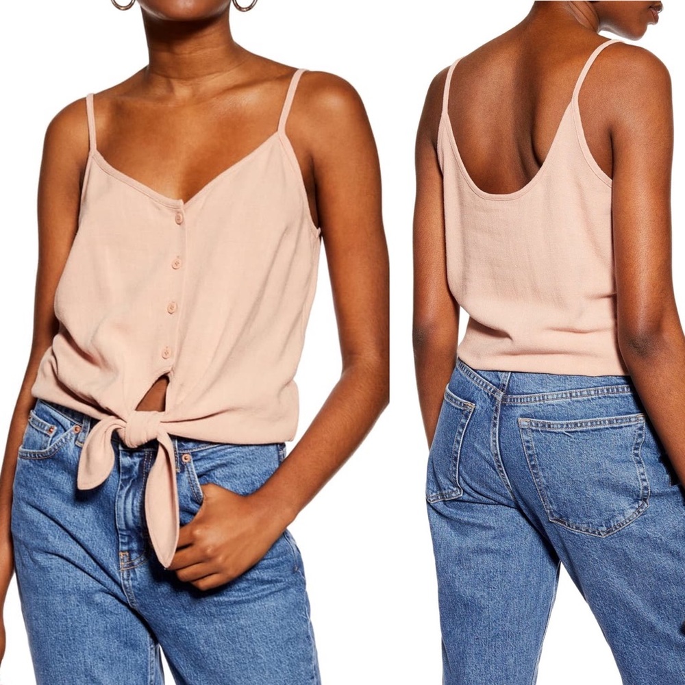 New Topshop Polly Tie Front Camisole